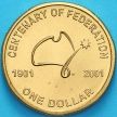 Монета Австралия 1 доллар 2001 год. 100 лет Федерации.