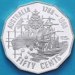 Монета Австралия 50 центов 1988 год. 200 лет Австралии. Серебро.