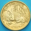 Монета Австралия 1 доллар 2011 год. Год кролика.