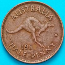 Австралия 1/2 пенни 1950 год. Точка.