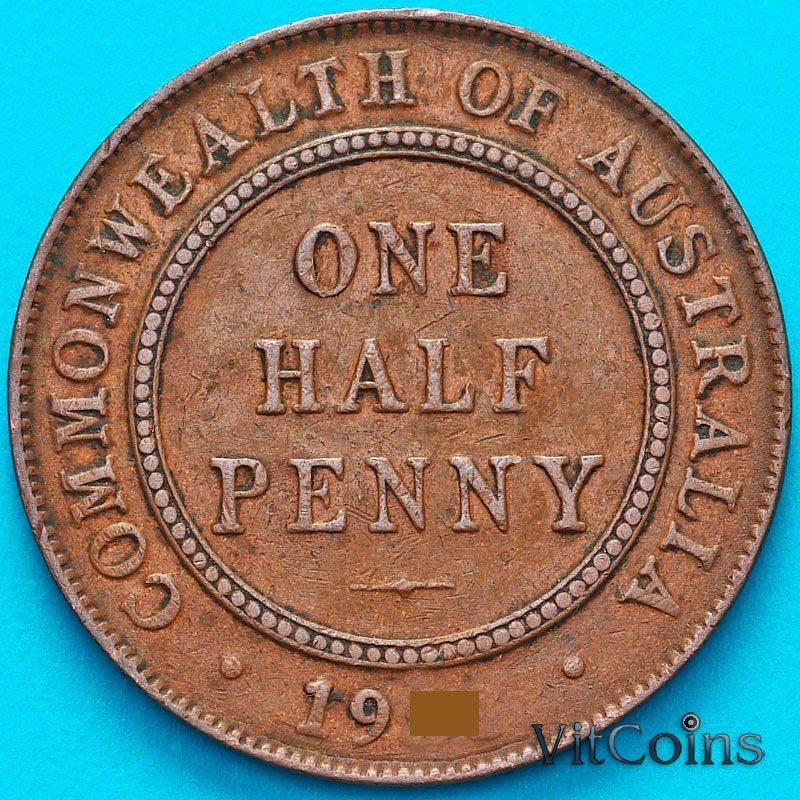 Монета Австралия 1/2 пенни 1926 год.