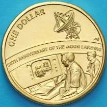 Австралия 1 доллар 2019 год. 50 лет высадке на Луну