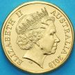 Монета Австралия 1 доллар 2019 год. 50 лет высадке на Луну