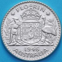 Австралия 1 флорин 1946 год. Серебро.