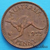 Австралия 1 пенни 1955 год. Без точки после "PENNY" 