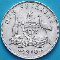 Австралия 1 шиллинг 1910 год. Серебро