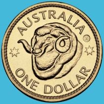 Австралия 1 доллар 2011 год. Голова барана. H
