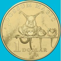 Австралия 1 доллар 2017 год. Волшебный опоссум. Бабушка Посс