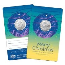 Австралия 50 центов 2021 год  Рождество. Блистер