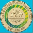 Монета Австралия 2 доллара 2018 год. Логотип команды Австралии на XXI Играх содружества