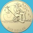 Монета Австралия 1 доллар 2021 год. Алфавит.  J