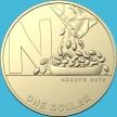 Монета Австралия 1 доллар 2021 год. Алфавит. N