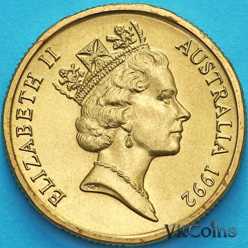 Монета Австралия 1 доллар 1992 год. Олимпиада 92. BU Монета Австралия 1 доллар 1992 год. Олимпиада 92. BU