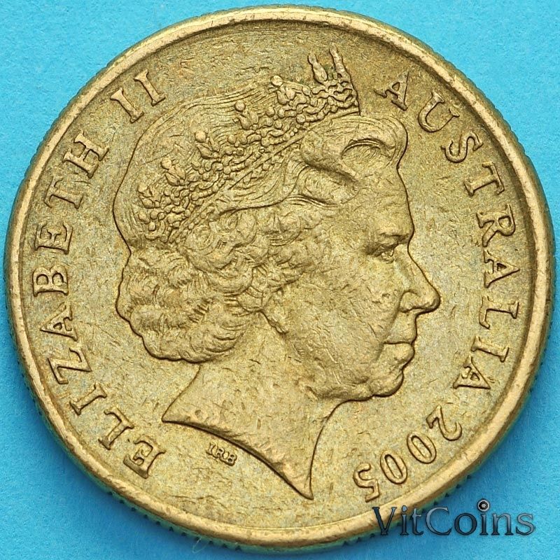 Монета Австралия 1 доллар 2005 год. 60 лет со дня окончания Второй Мировой войны. VF