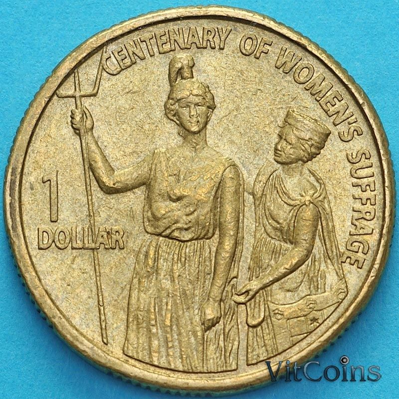 Монета Австралия 1 доллар 2003 год. 100 лет избирательного права для женщин. VF