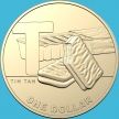 Монета Австралия 1 доллар 2021 год. Алфавит. T