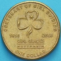 Австралия 1 доллар 2010 год. 100 лет женской организации скаутов. 