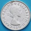 Монета Австралия 6 пенсов 1954 год. Серебро.