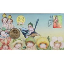 Австралия 1 доллар 2016 год. 100 лет книге "Gumnut Babies". Буклет