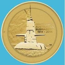 Австралия 1 доллар 2014 год. 100 лет подводному флоту Австралии
