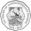 Монета Австралия 50 центов 2013 год. 100 лет маркам Содружества. Блистер