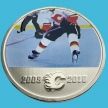 Монета Канада 50 центов 2009 год.  Калгари Флэймз, хоккеист. Буклет