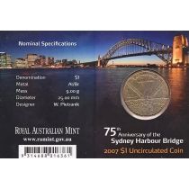 Австралия 1 доллар 2007 год. Мост Харбор-Бридж. М