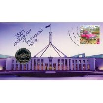 Австралия 20 центов 2013 год. 25 лет Зданию парламента. Буклет
