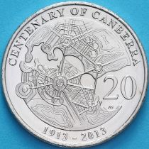 Австралия 20 центов 2013 год. 100 лет Канберре