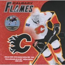 Канада 50 центов 2009 год. Калгари Флэймз, хоккеист. Буклет