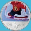 Монета Канада 50 центов 2009 год. Оттава Сенаторз, вратарь. Буклет