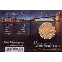 Австралия 1 доллар 2007 год. Мост Харбор-Бридж. B