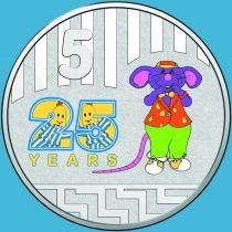 Австралия 5 центов 2017 год. 25 лет "Бананам в пижамах". BU