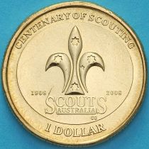 Австралия 1 доллар 2008 год. Австралийские скауты.