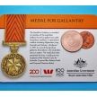 Монета Австралии 25 центов 2017 год. Медаль за отвагу.
