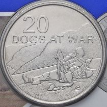 Австралия 20 центов 2016 год. Собаки на войне.
