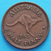 Австралия 1/2 пенни 1943 год.