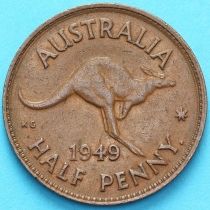 Австралия 1/2 пенни 1949 год.