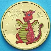 Тувалу 1 доллар 2012 год. Год дракона.
