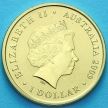 Монета Австралия 1 доллар 2009 год. Юбилейная монета. Год быка. Буклет