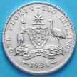Монета Австралии 1 флорин 1936 год. Серебро.