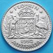 Монета Австралии 1 флорин 1952 год. Серебро.