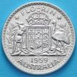 Монета Австралии 1 флорин 1959 год. Серебро