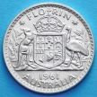 Монета Австралии 1 флорин 1961 год. Серебро
