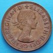 Монета Австралия 1 пенни 1955 год. Без точки после "PENNY" 