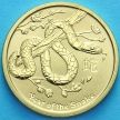 Монета Австралии 1 доллар 2013 год. Год змеи. Буклет