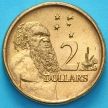 Монета Австралия 2 доллара 1990 год. Абориген.