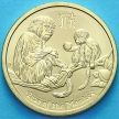 Монета Австралии 1 доллар 2016 год. Юбилейная монета. Год обезьяны.