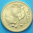 Монета Австралии 1 доллар 2017 год. Юбилейная монета. Год петуха.