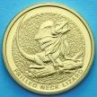 Монета Австралии 1 доллар 2008 год.Плащеносная ящерица.
